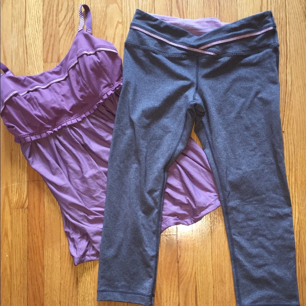 Lululemon Priiti Tank & Wunder Under Crops Set
